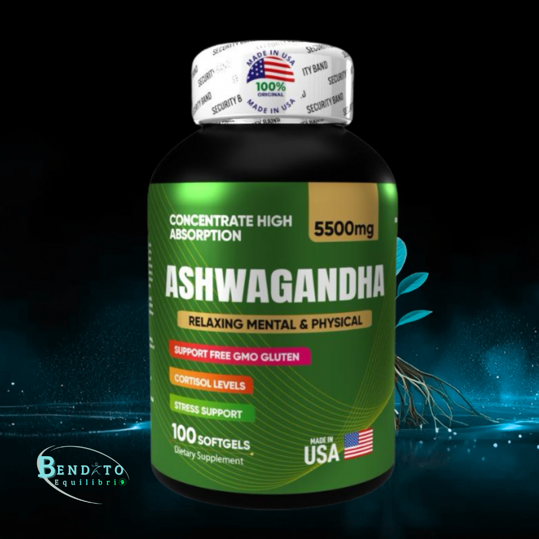 Ashwagandha 5500 mg | Equilibrio Mental y Control del Estrés | 100 Cápsulas