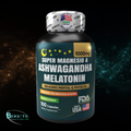 Super Magnesio + Melatonina + Ashwagandha KSM-66 + L-Theanine | 100 Cápsulas