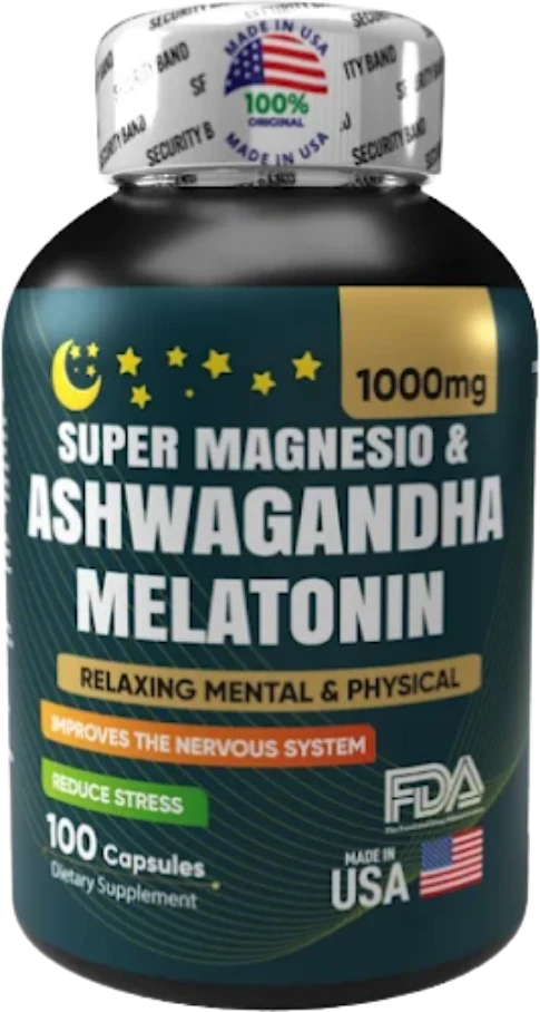 Super Magnesio + Melatonina + Ashwagandha KSM-66 + L-Theanine